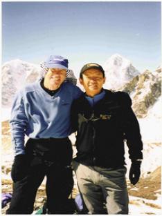 Peter Hillary with Jamling Tenzing on Everest